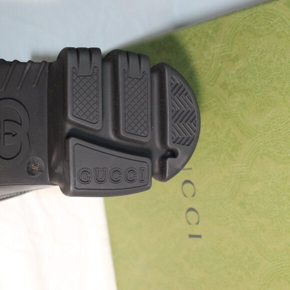 NWB Gucci Horsebit Moccasin Magnum Lug Heels Soles Loafers 40 Black 656869 - Picture 7 of 7